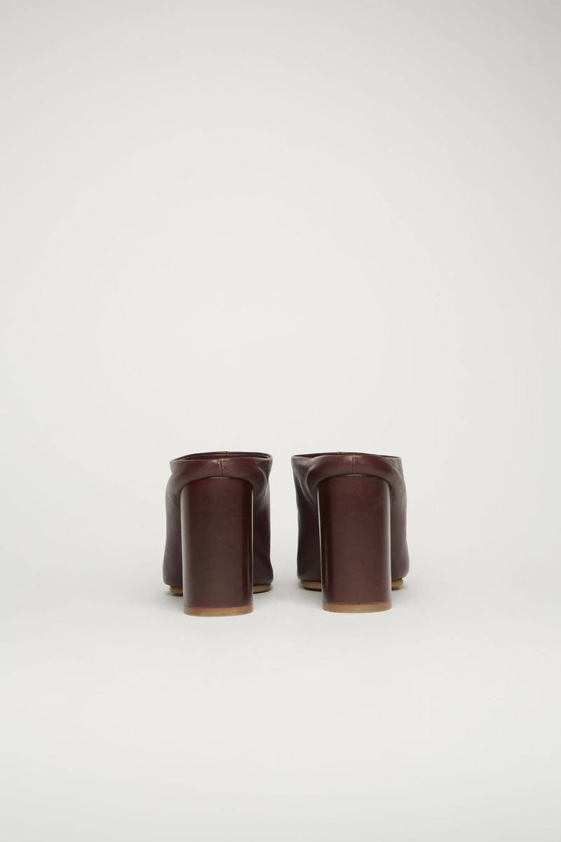 Leather mules burgundy 3