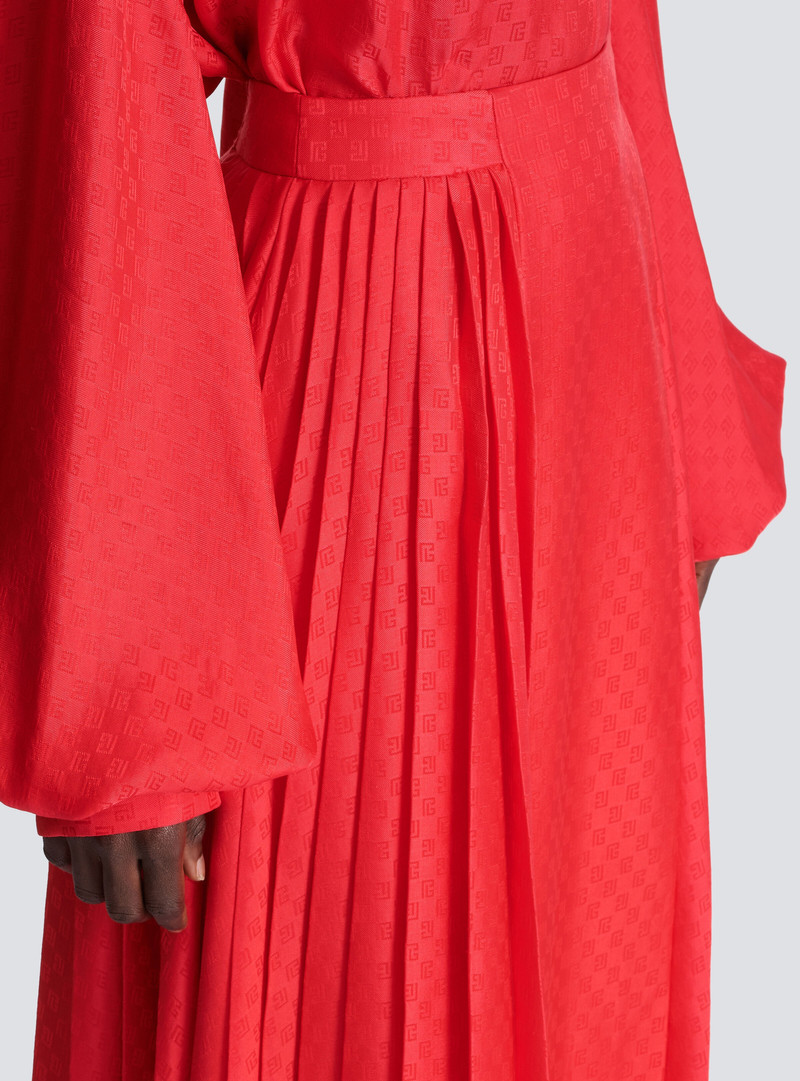 Mini monogram pleated midi skirt 7