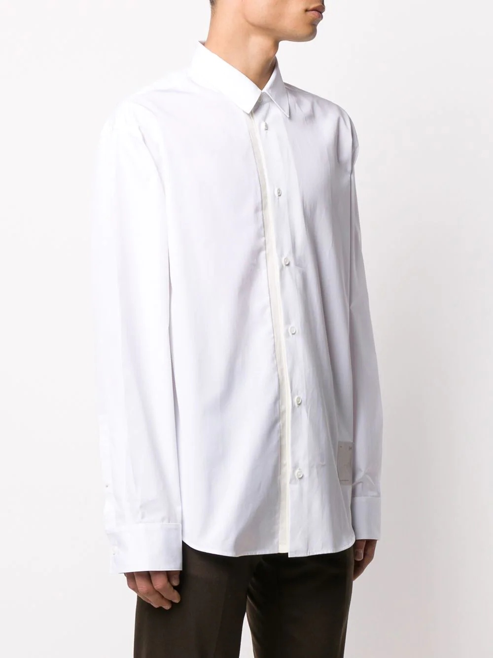 logo-patch oversized shirt - 3