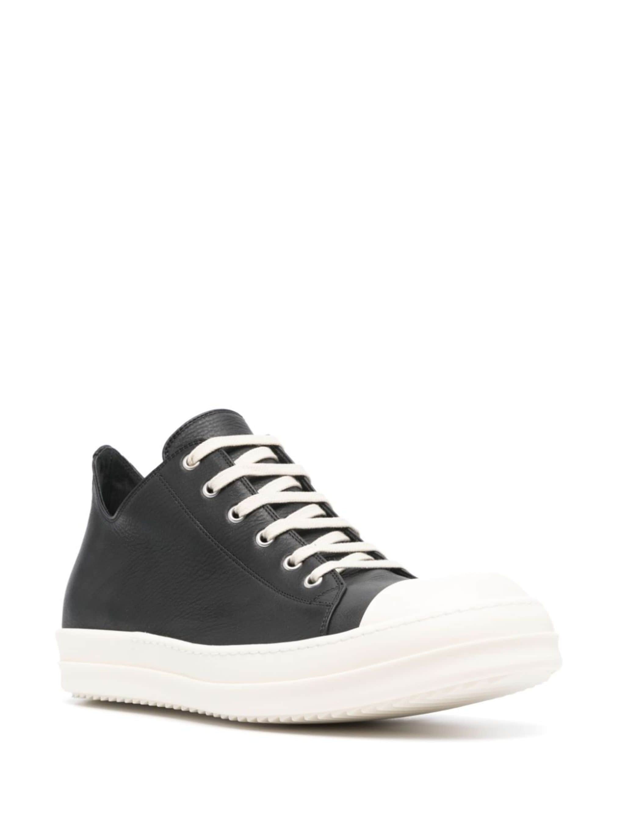 contrasting-toecap leather sneakers - 2
