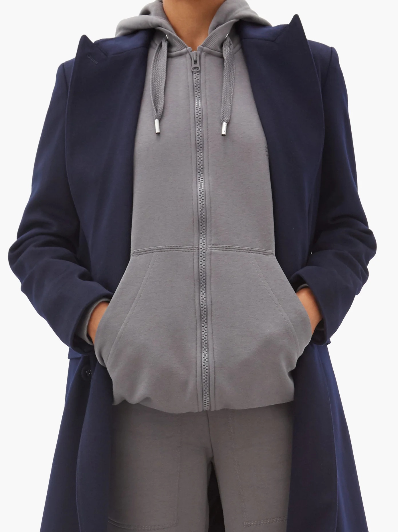 Oversized cotton-blend jersey hooded sweatshirt - 2