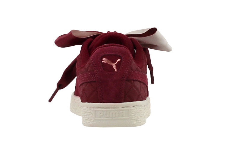 (WMNS) PUMA Suede Heart Quilt 'Cordovan' 365462-01 - 4
