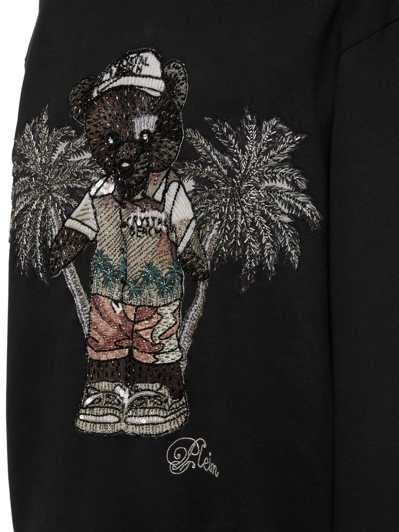 teddy-palm embellished hoodie 4