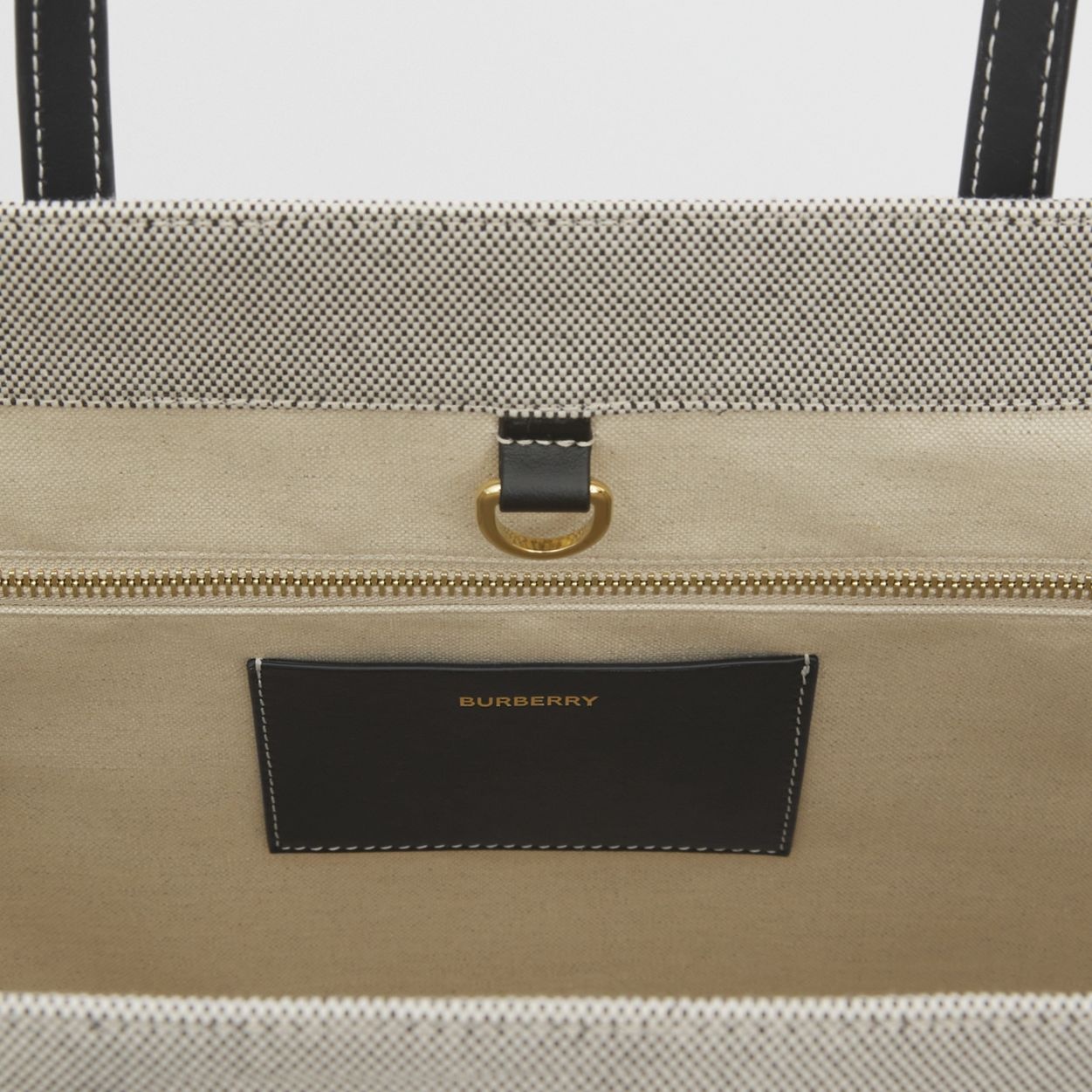 Medium Two-tone Canvas and Leather Freya Tote - 10