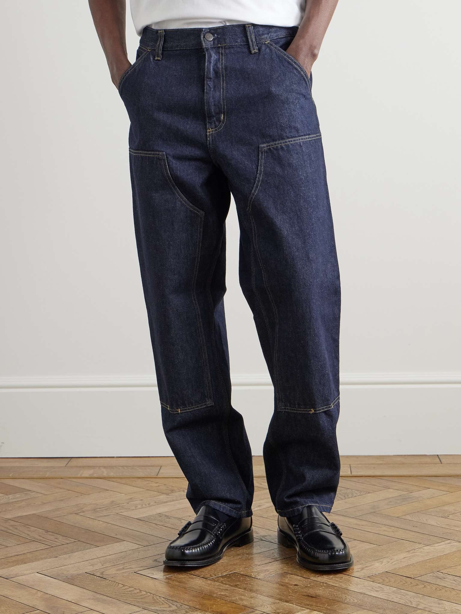Double Knee Straight-Leg Panelled Jeans - 3