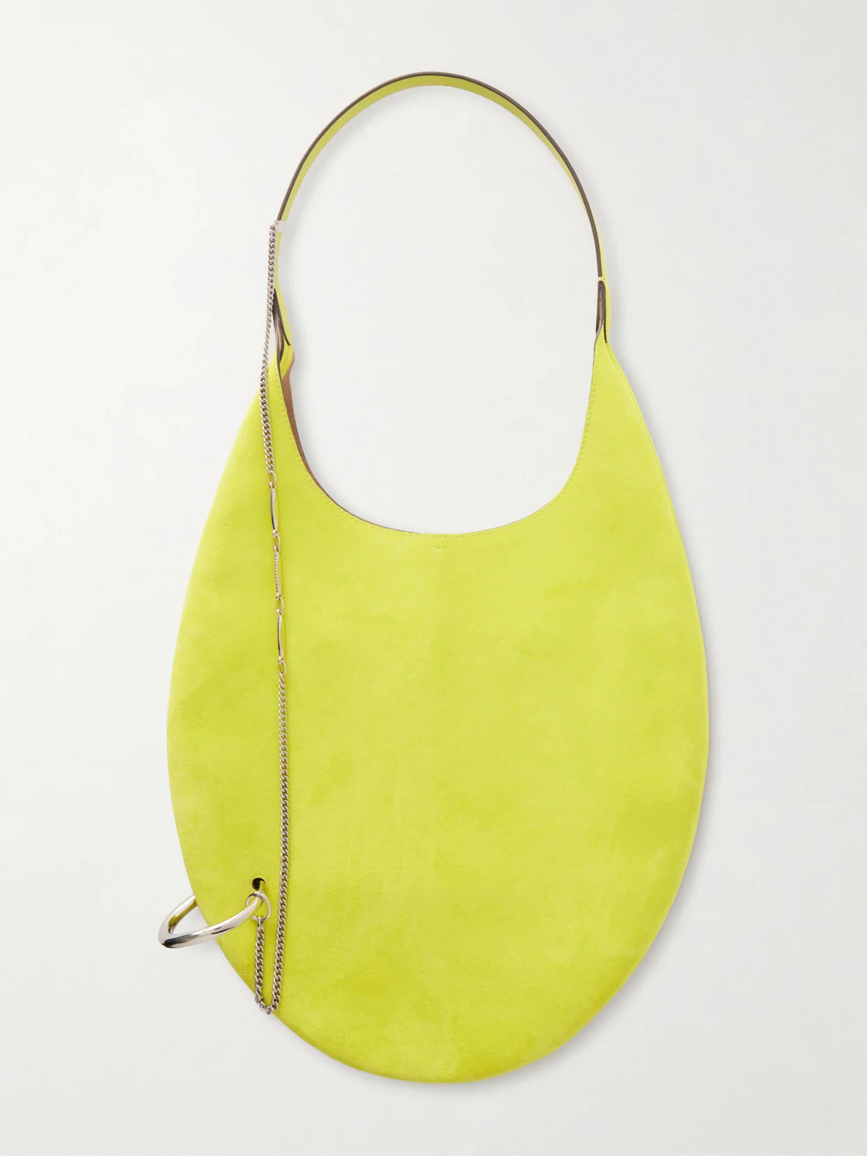 Pierced Embellished Suede Shoulder Bag - 1