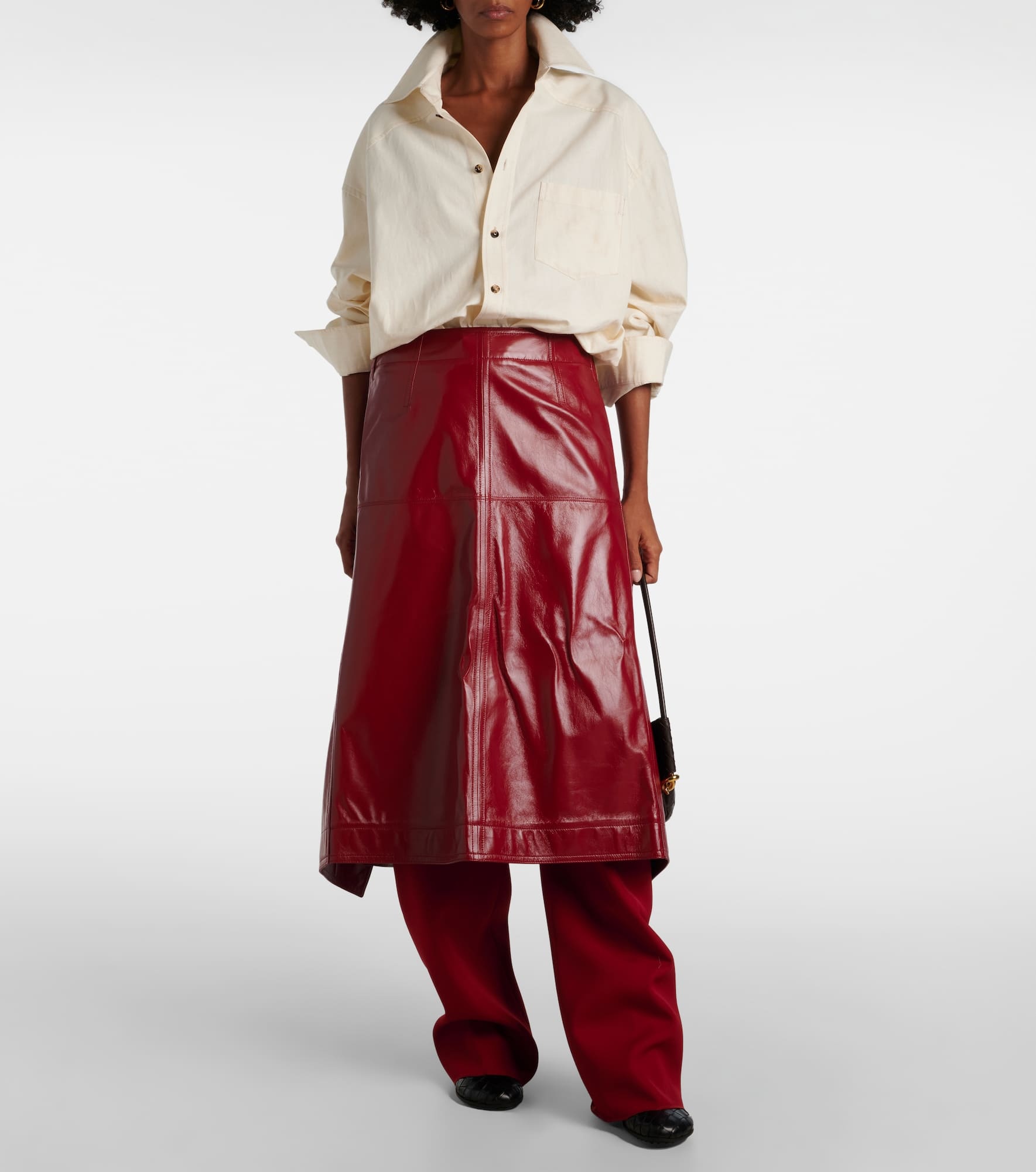 High-rise wool twill straight pants - 2