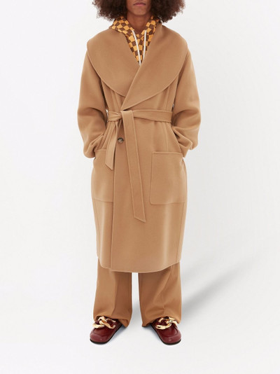 JW Anderson shawl-collar belted wool coat outlook