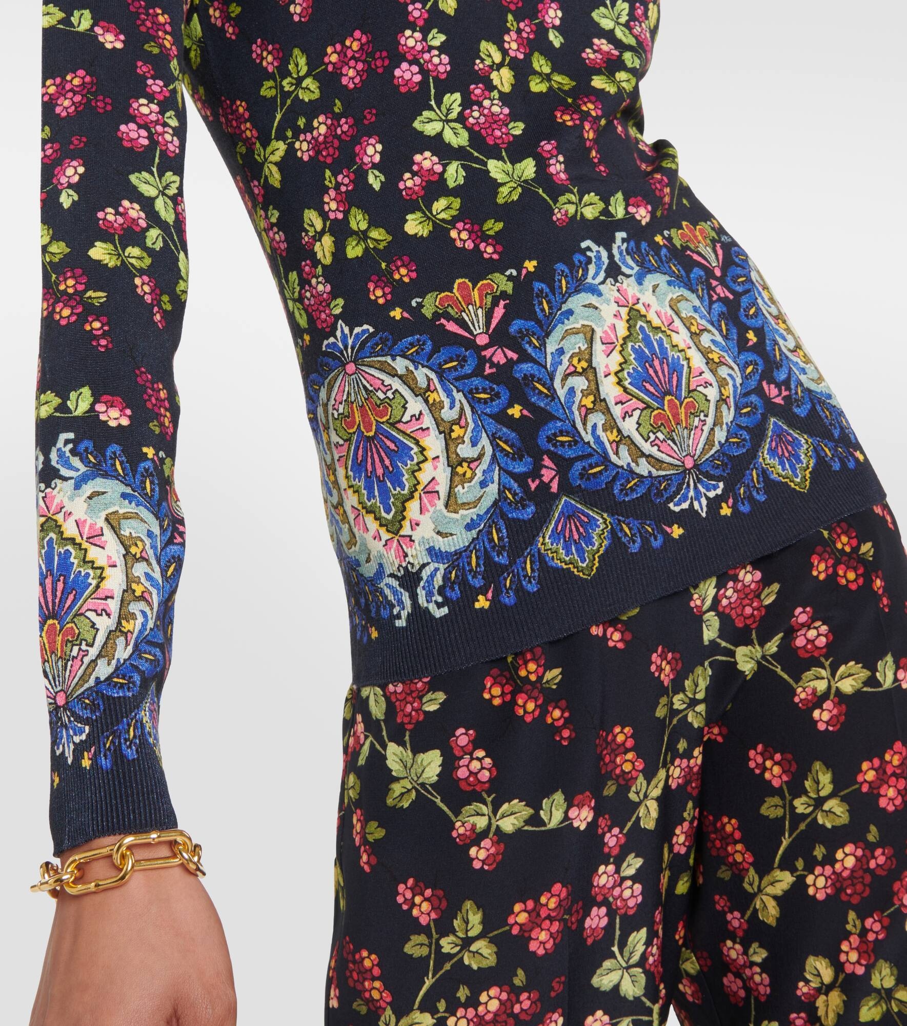 Printed silk-blend sweaters - 5