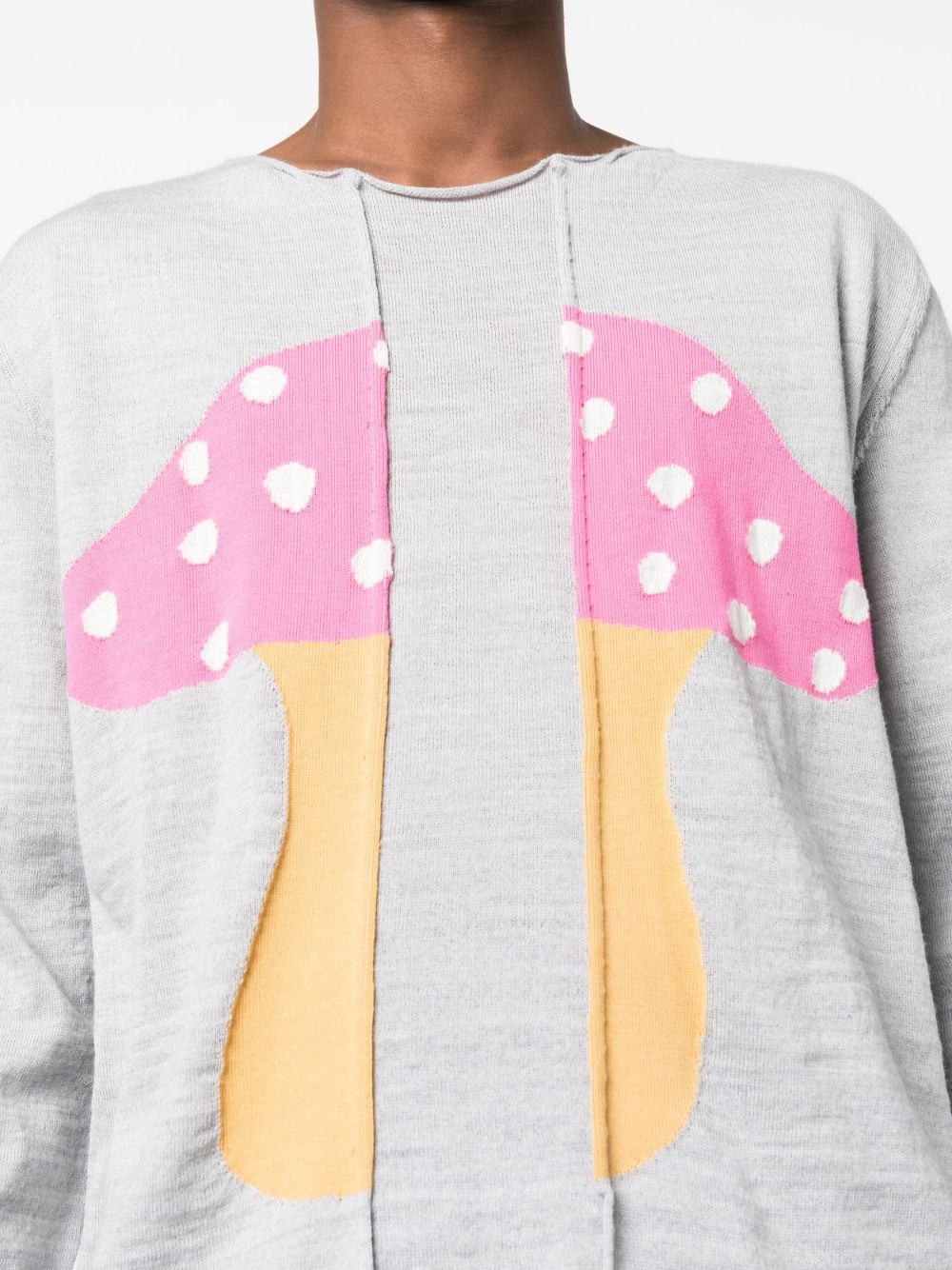 melange-effect mushroom-print jumper - 5