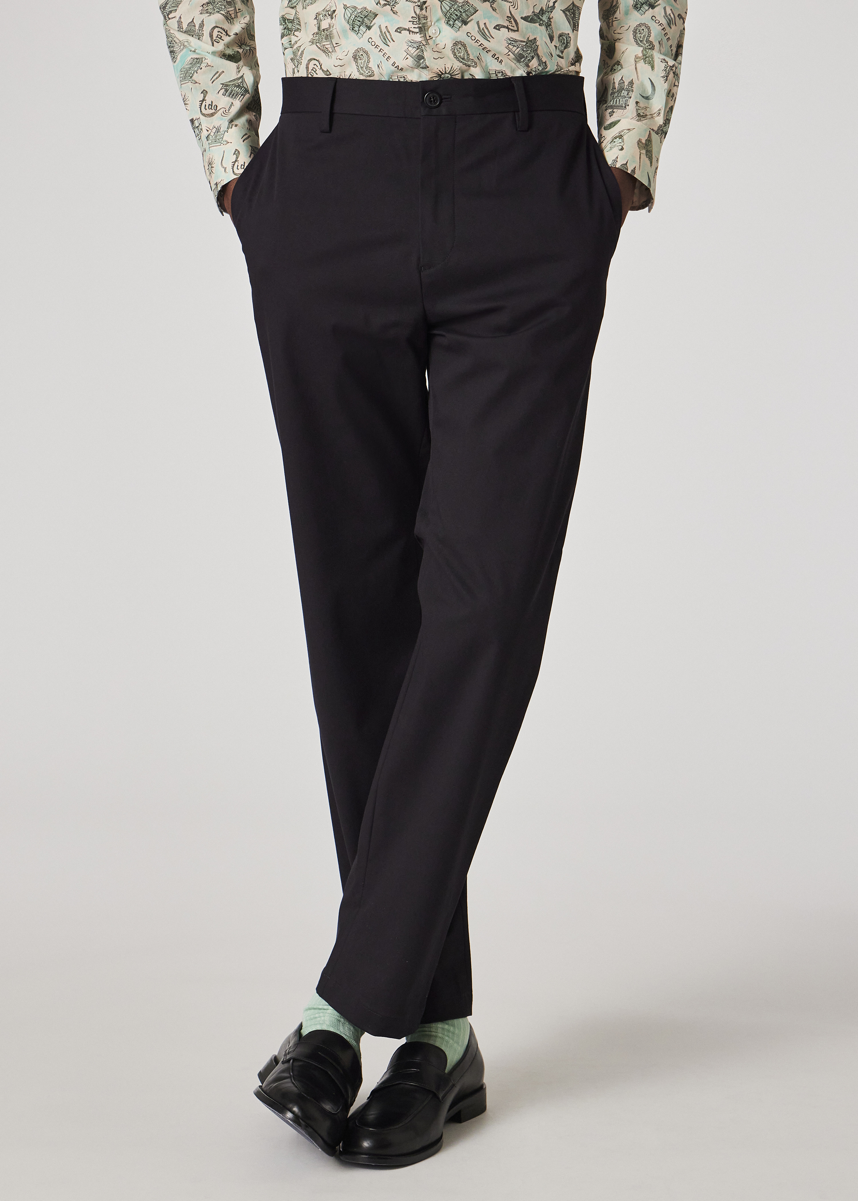 Navy Fine Cotton-Twill Chinos - 4