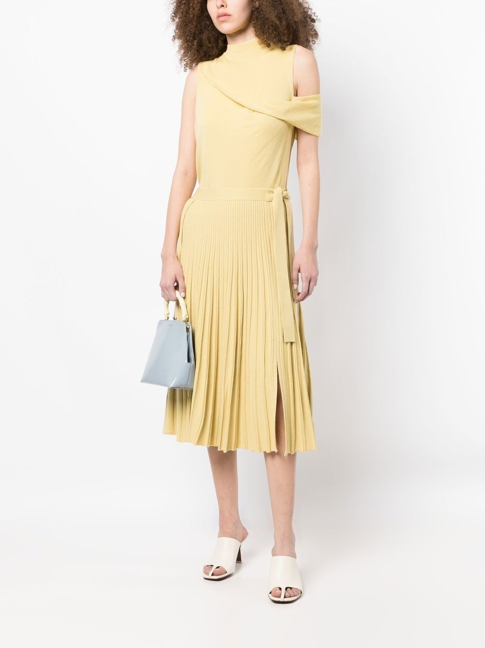 pleated wool-blend midi skirt - 2