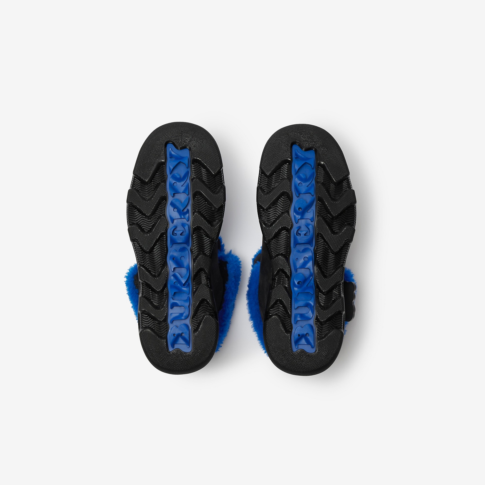 Suede and Shearling Creeper Boots - 6
