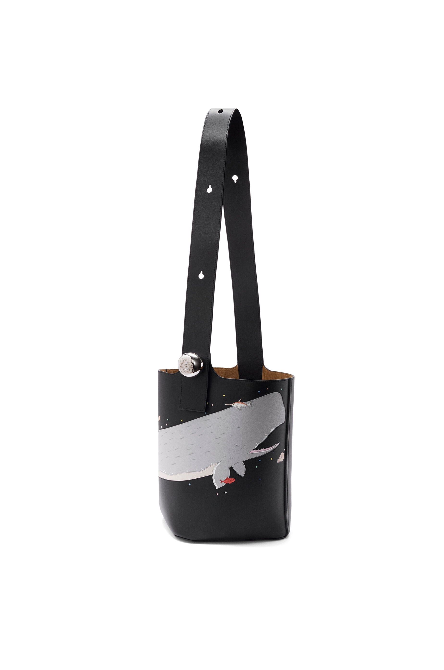 Whale medium Pebble bucket in nappa calfskin - 4