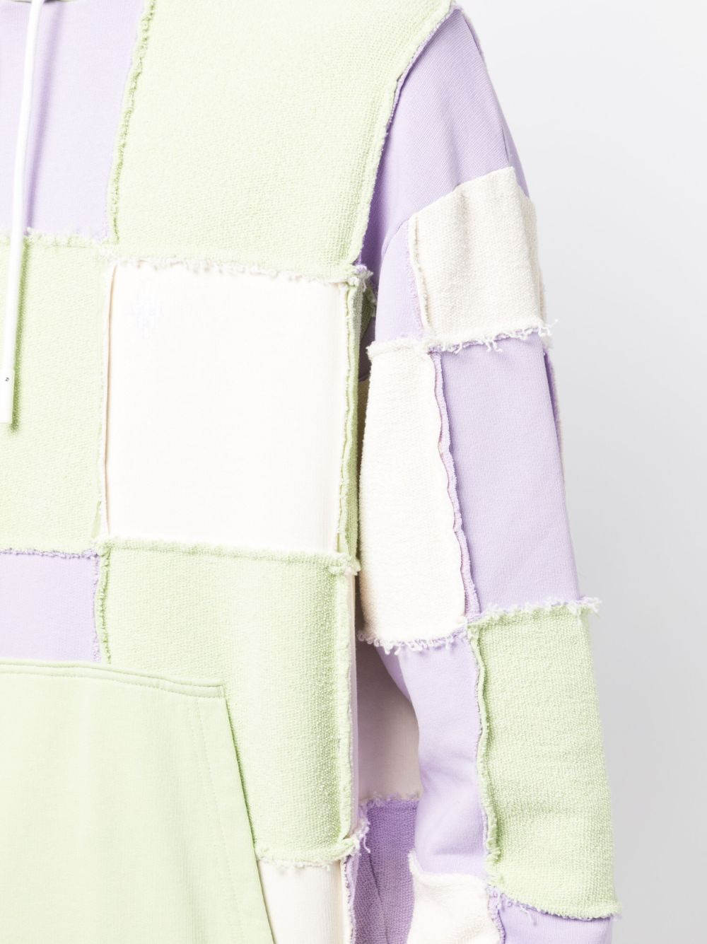 patchwork cotton hoodie - 5
