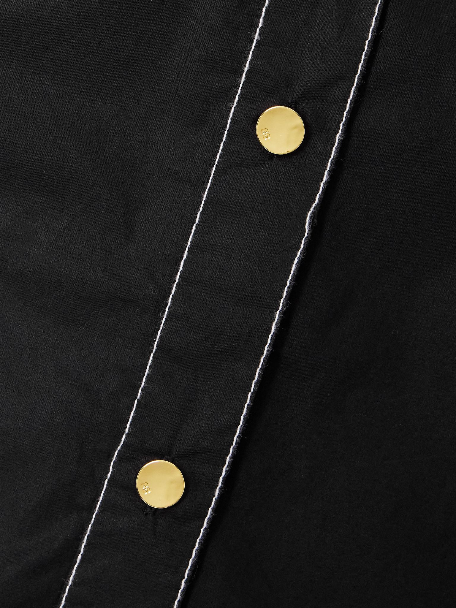 Organic cotton-poplin midi shirt dress Black - 4