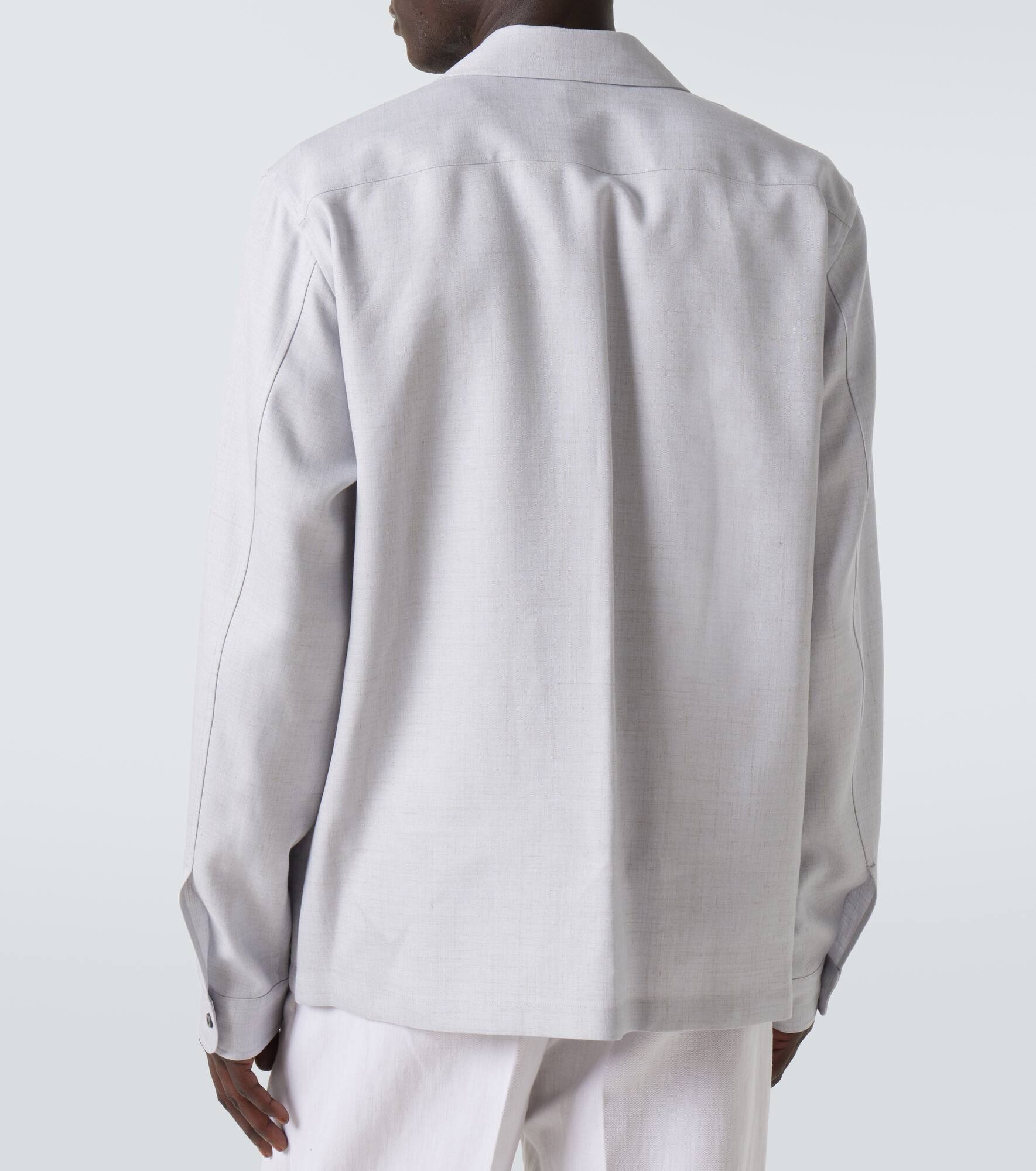 Scritto embroidered overshirt - 4