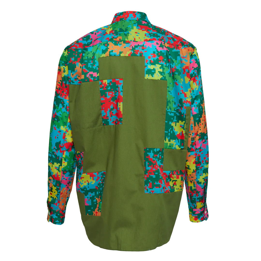Camo Pattern Print Long Sleeve Shirt - 2