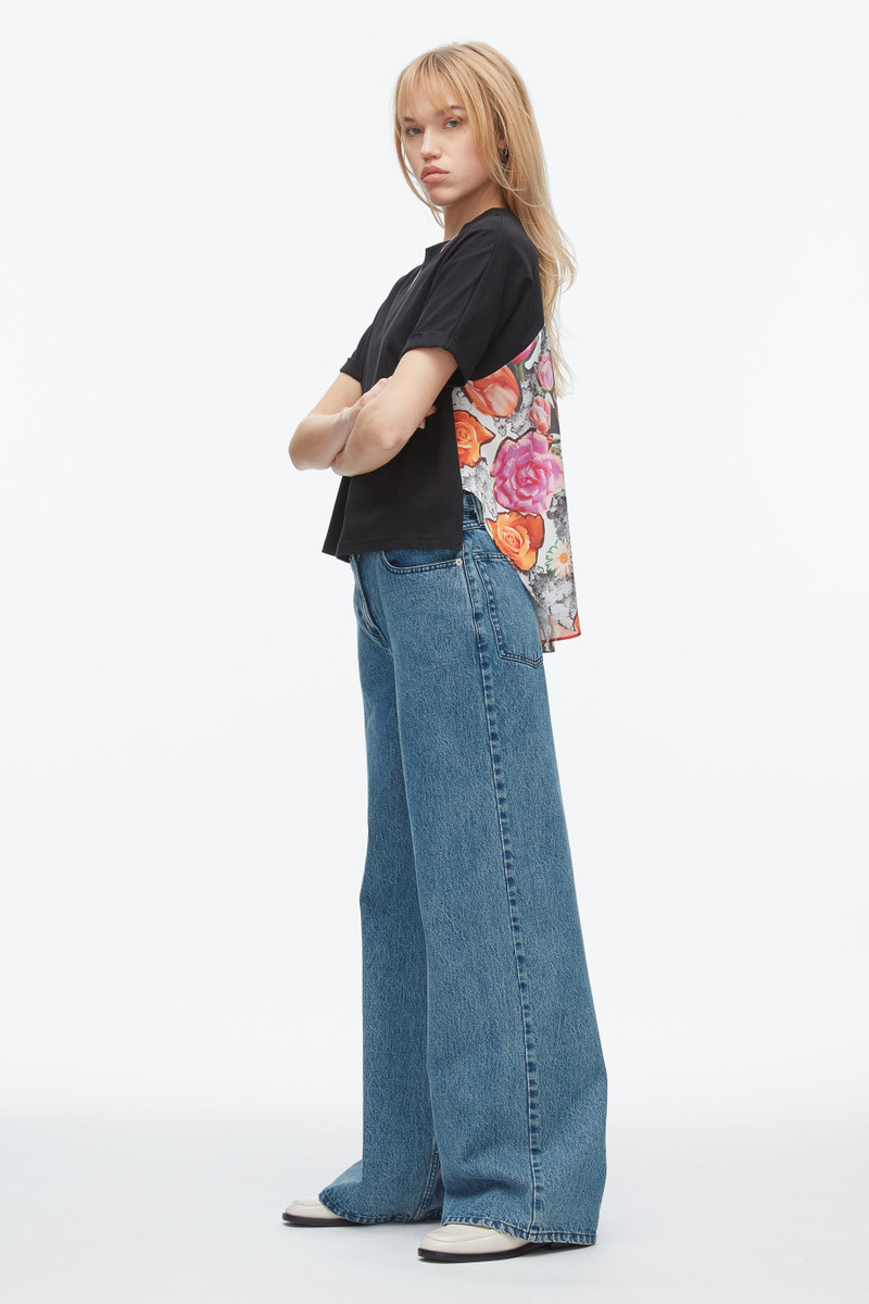 3.1 Phillip Lim Short Sleeve Tee with Floral Collage Combo outlook
