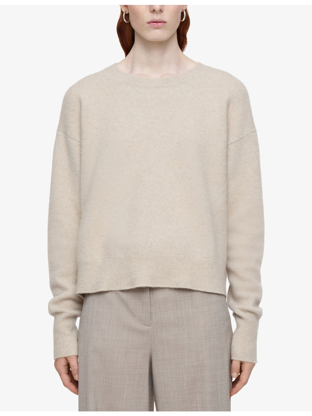 Brushed Round-Neck Stretch-Cashmere Jumper - 3