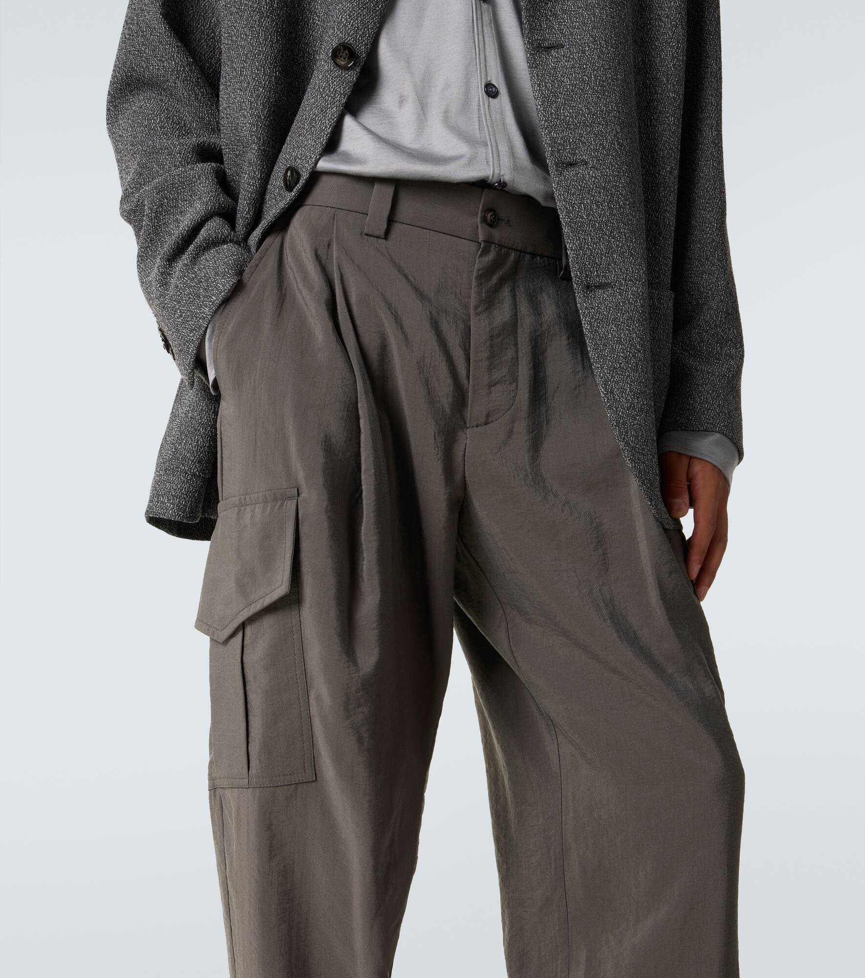 Silk-blend cargo pants - 5