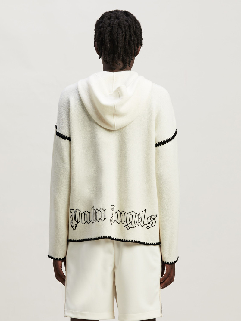 Monogram Zipped Knit Hoodie 5