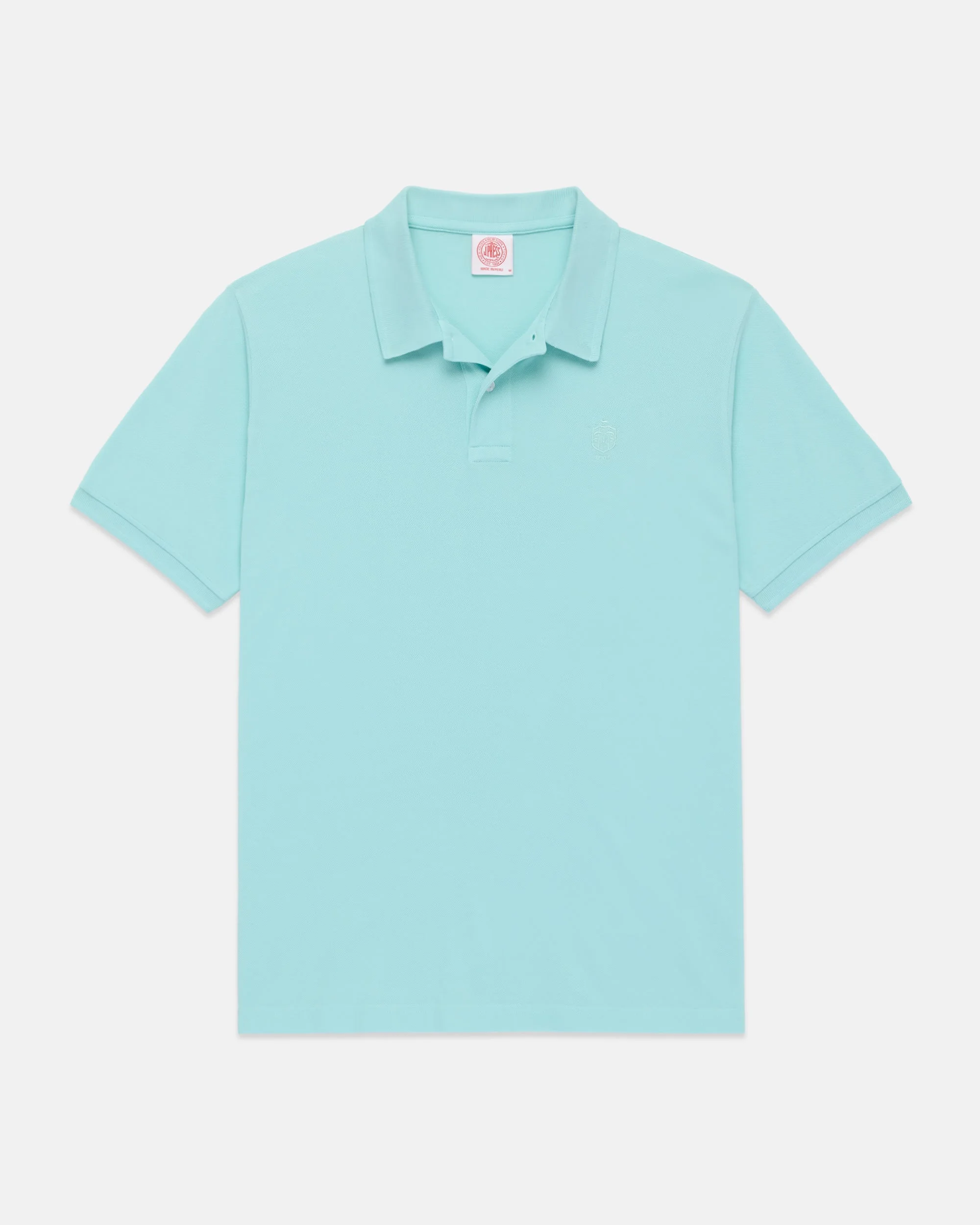 J. PRESS LIGHT BLUE ARCHIVAL CREST PIQUE POLO - 1