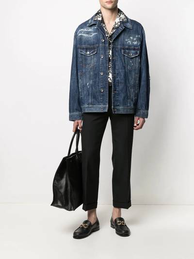 Dolce & Gabbana distressed denim jacket outlook