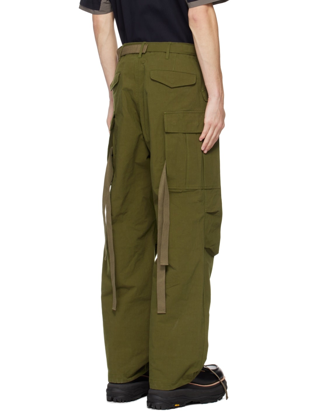 Khaki Cinch Cargo Pants - 3