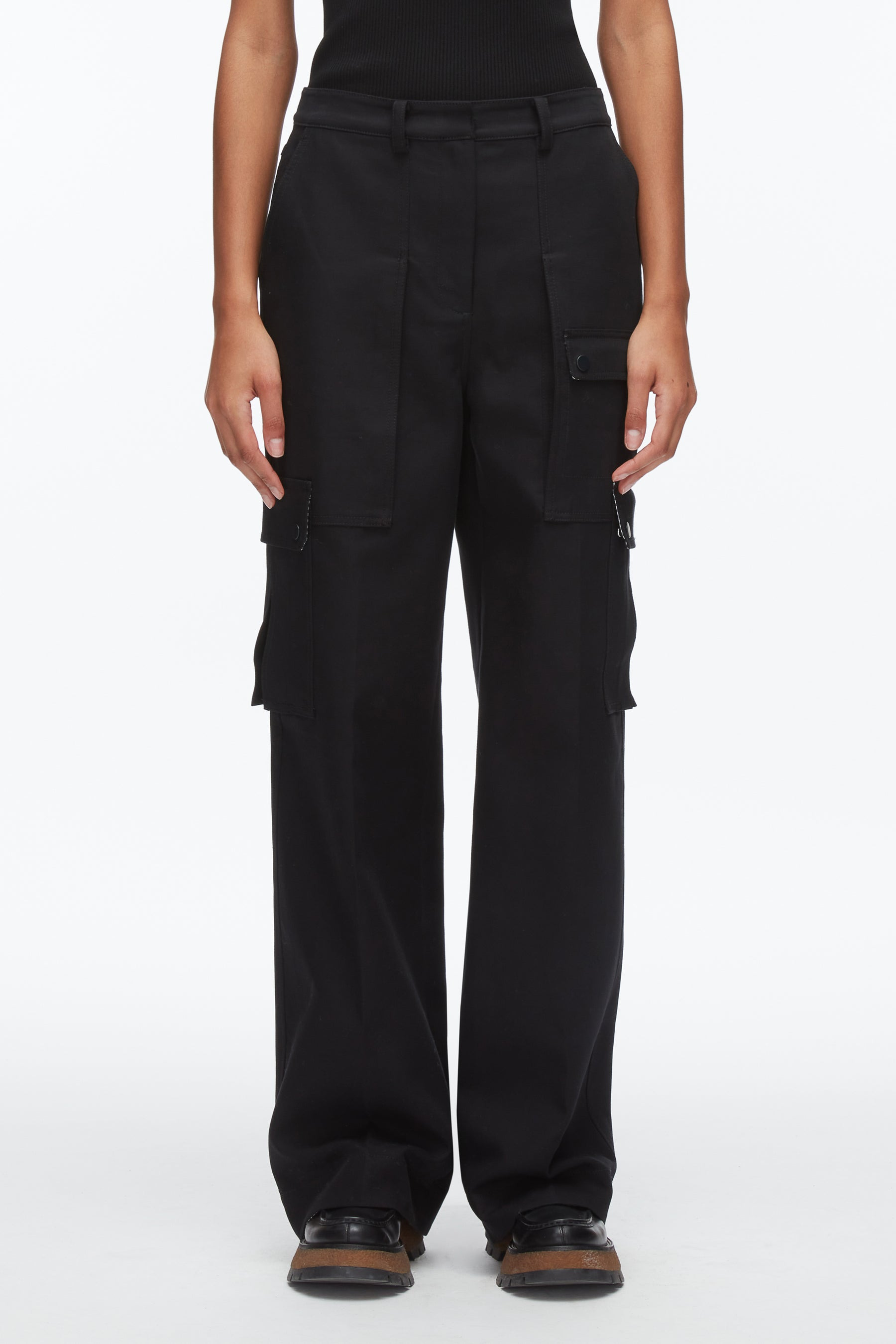 Carpenter Cargo Pants with Plaid Cuffs - 9