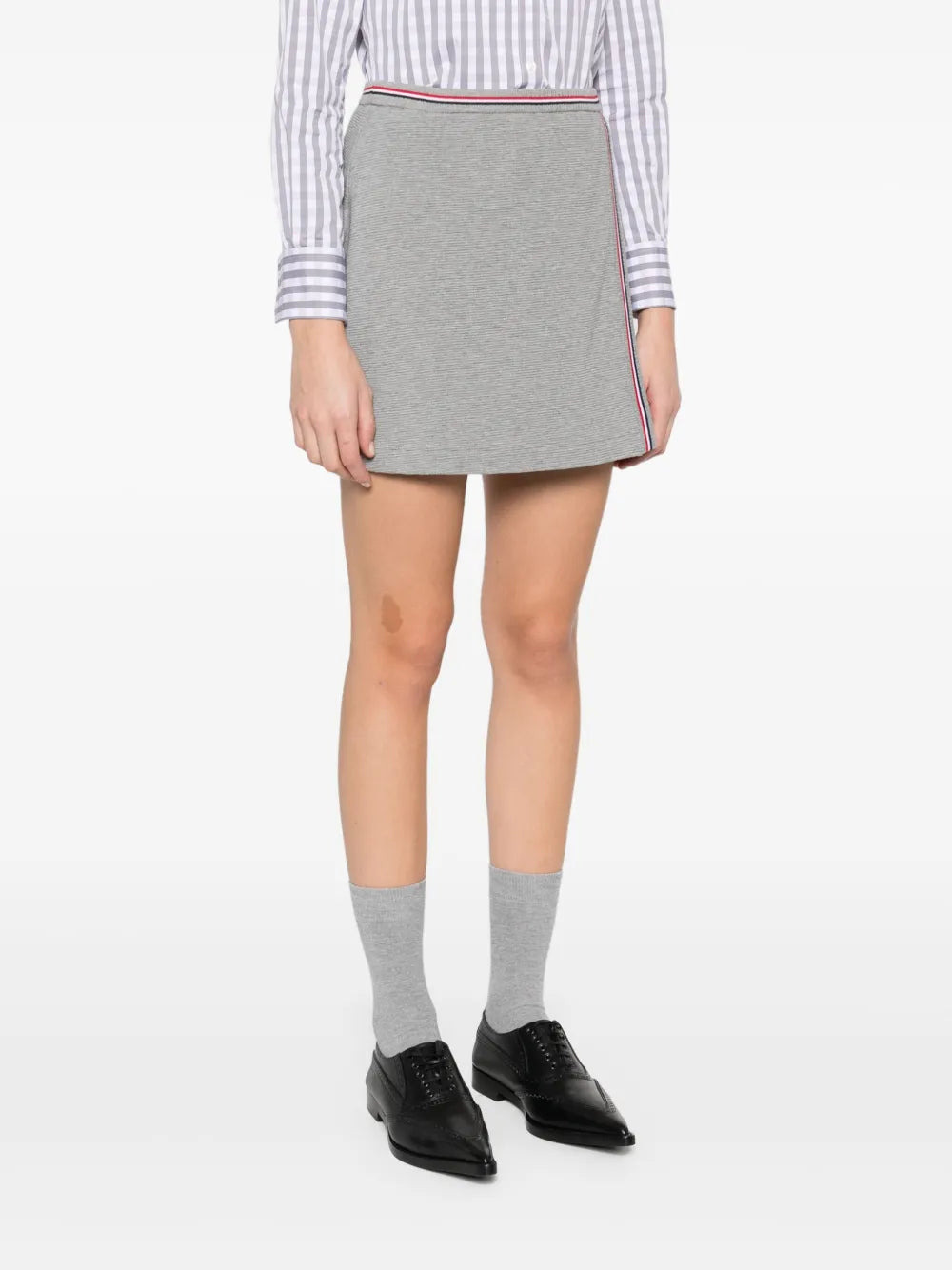 Cotton Waffle Mini Wrap Skirt Women - 3