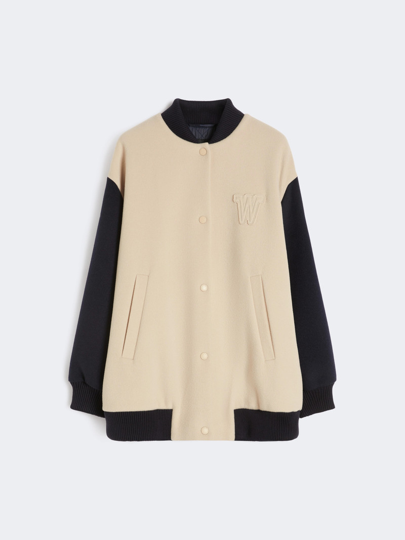 ELLISSE Double-faced wool bomber jacket - SAND 1