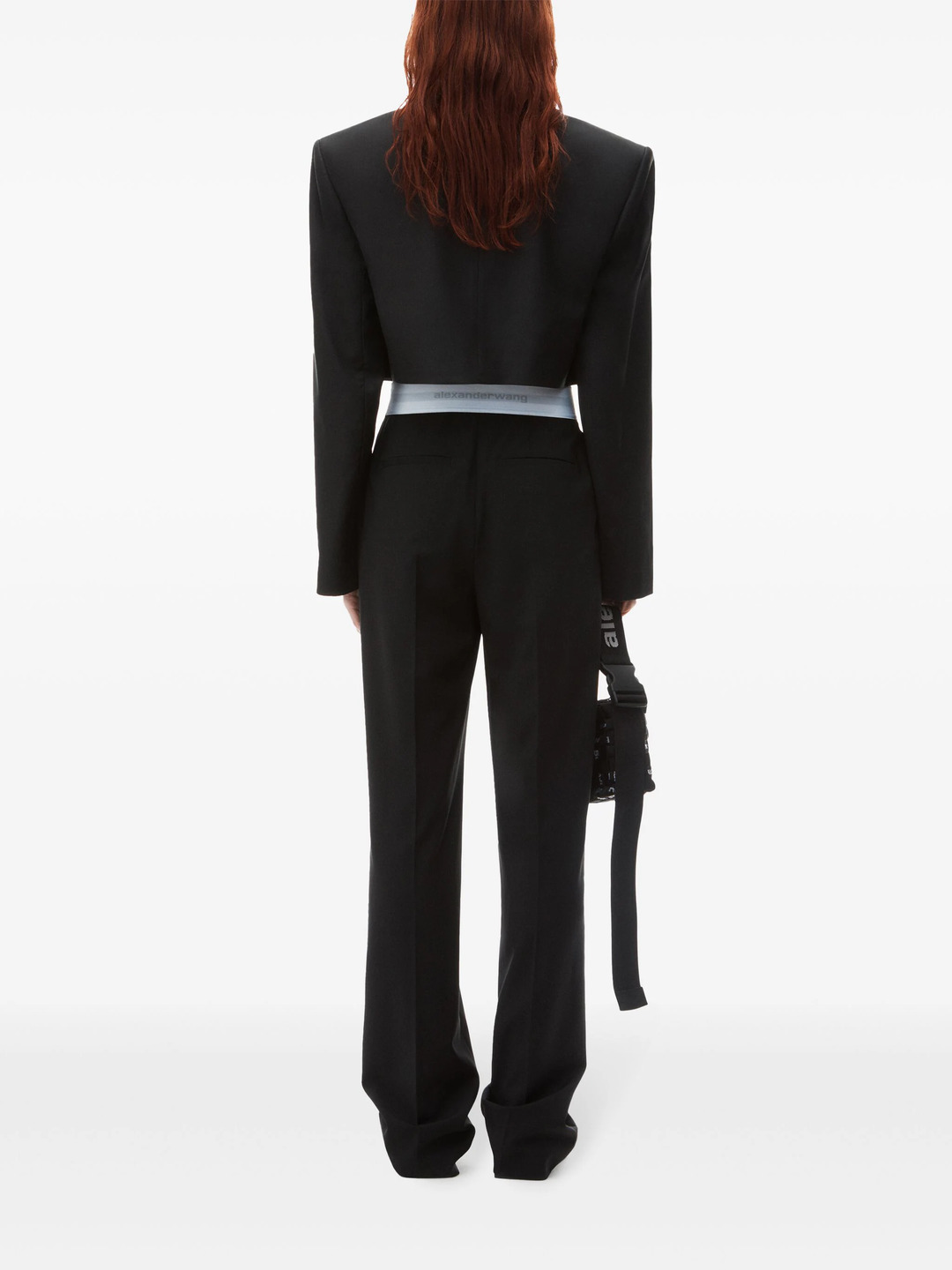 High-Waist Pleated Pant With Logo Elastic - 3