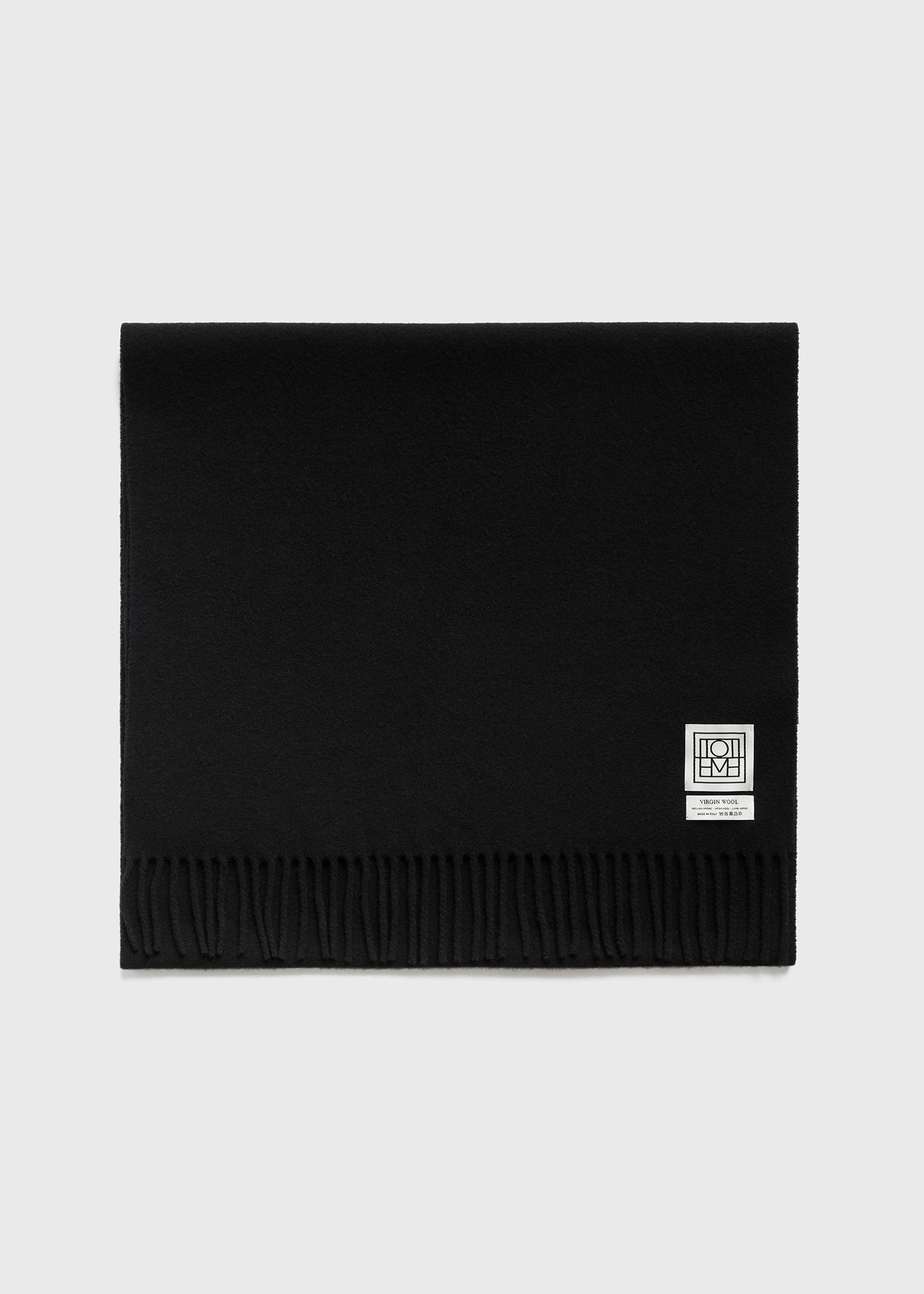 Classic wool scarf black - 5