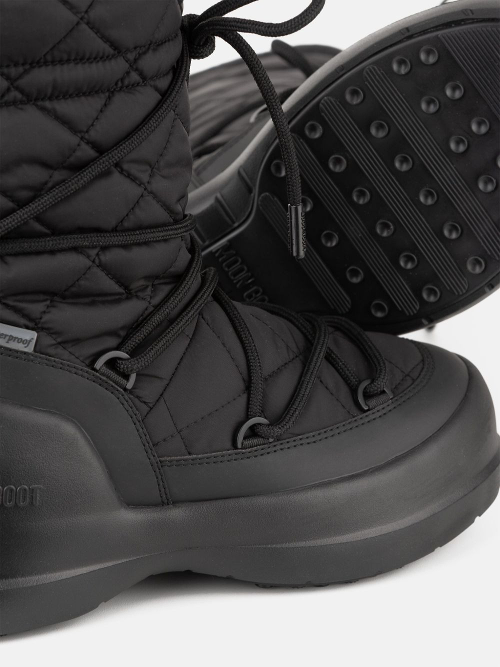 quilted lace-up rain boots - 3