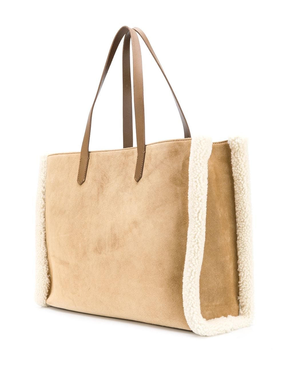 textured fleece logo tote bag - 3