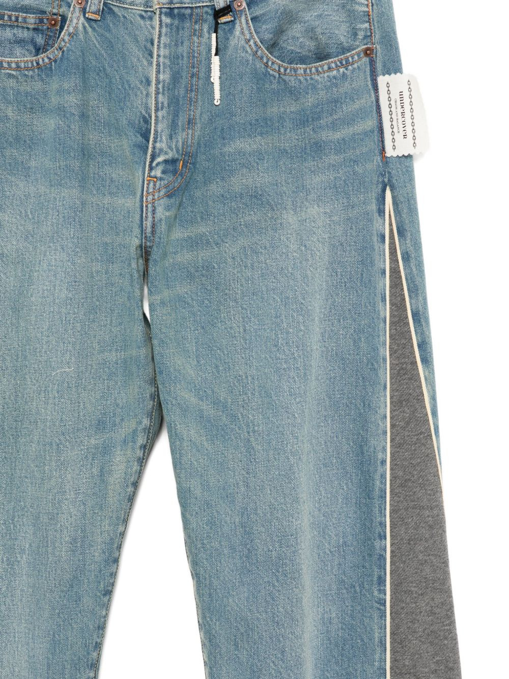 panelled jeans - 3