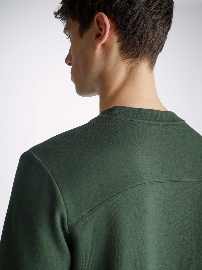 Men's Sweatshirt Quinn Cotton Modal Hunter Green 5