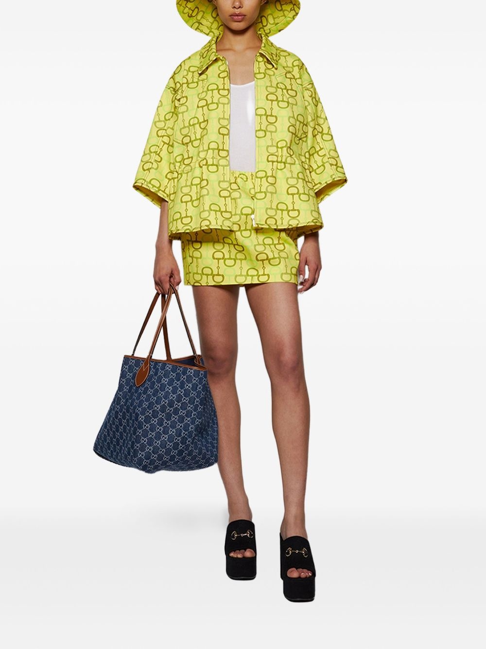 horsebit-print jacket - 2