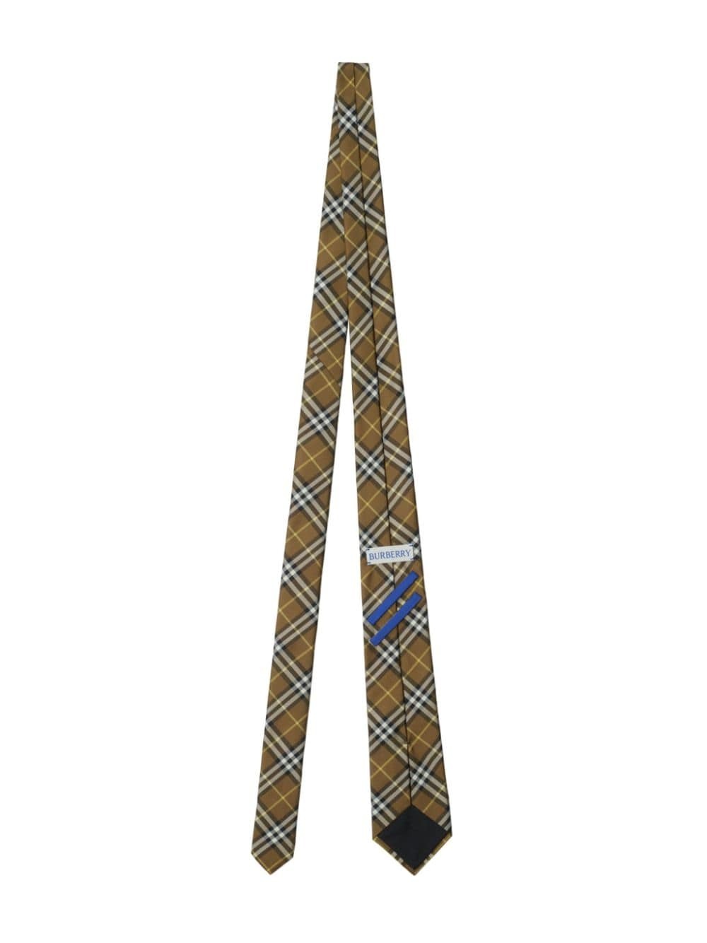 check silk tie - 2