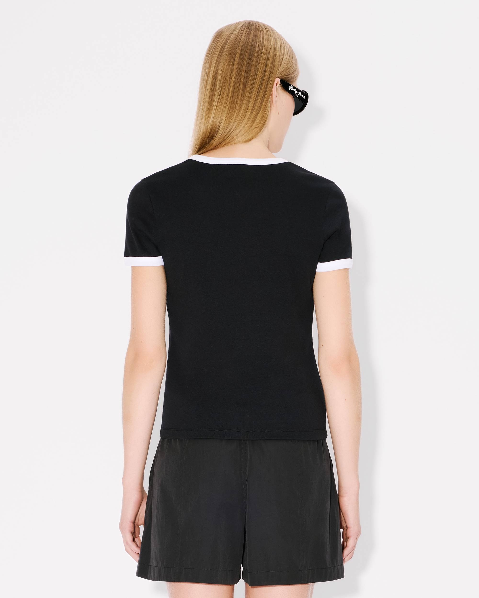 【KENZO】(W) Boke Flower 2.0 Embroidered Rib T-Shirt Black KENZO 'Boke Flower 2.0' embroidered rib T-shirt | REVERSIBLE