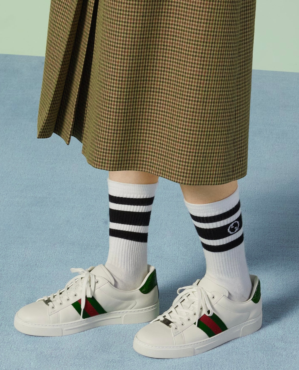 GUCCI WOMEN'S GUCCI ACE SNEAKER WITH WEB - 2