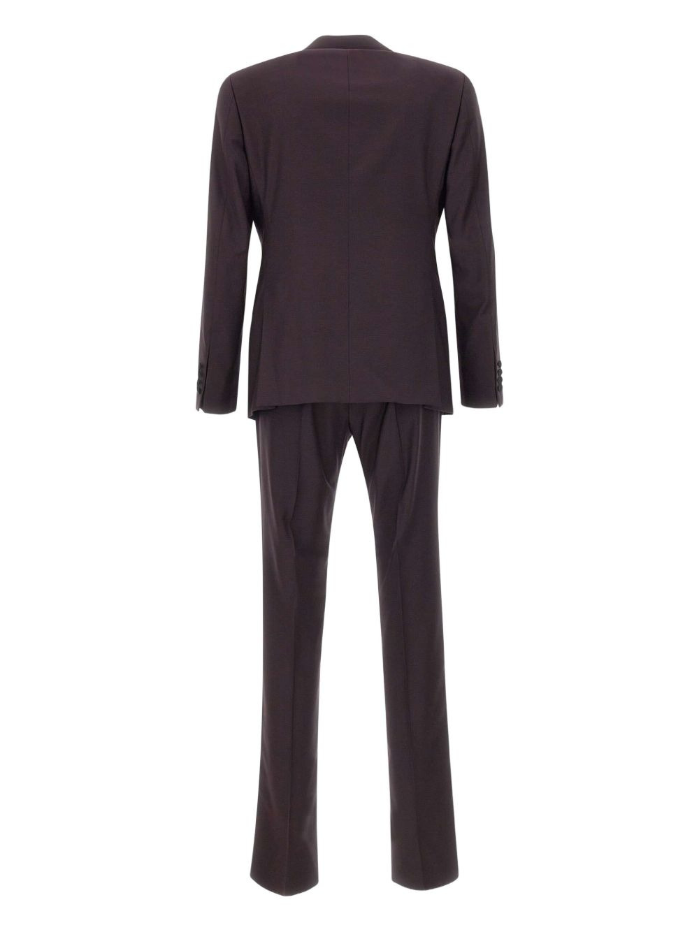 peaked-lapel satin-trimmed suit - 2