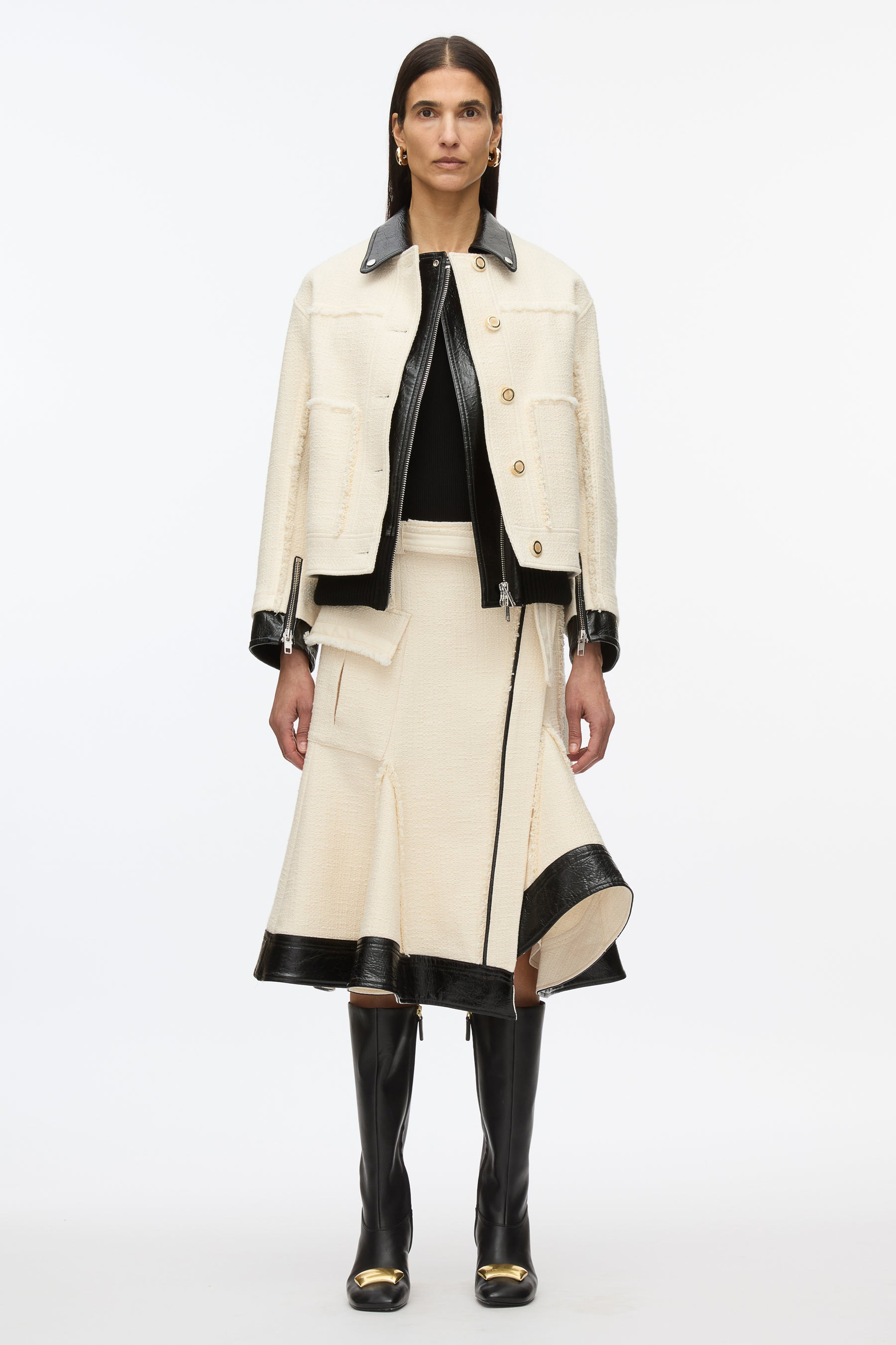 Hybrid Tweed Moto Jacket - 1