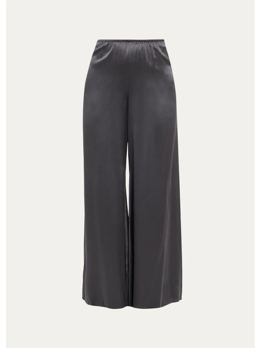 Olympia Silk Wide-Leg Pants - 1