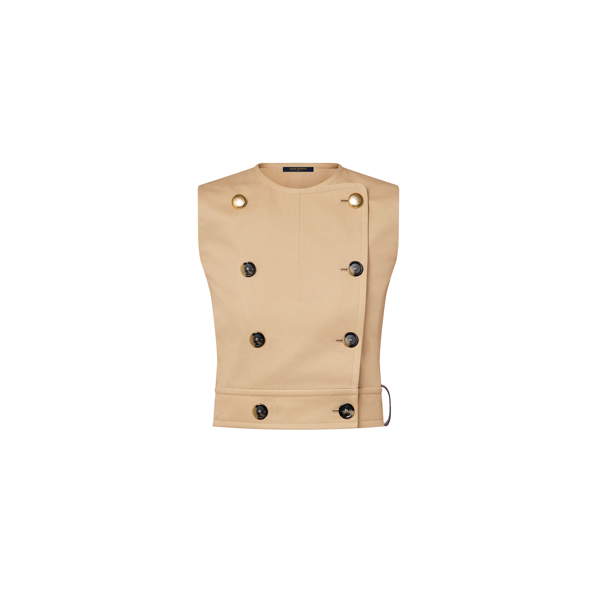 Double-Breasted Gabardine Top - 1