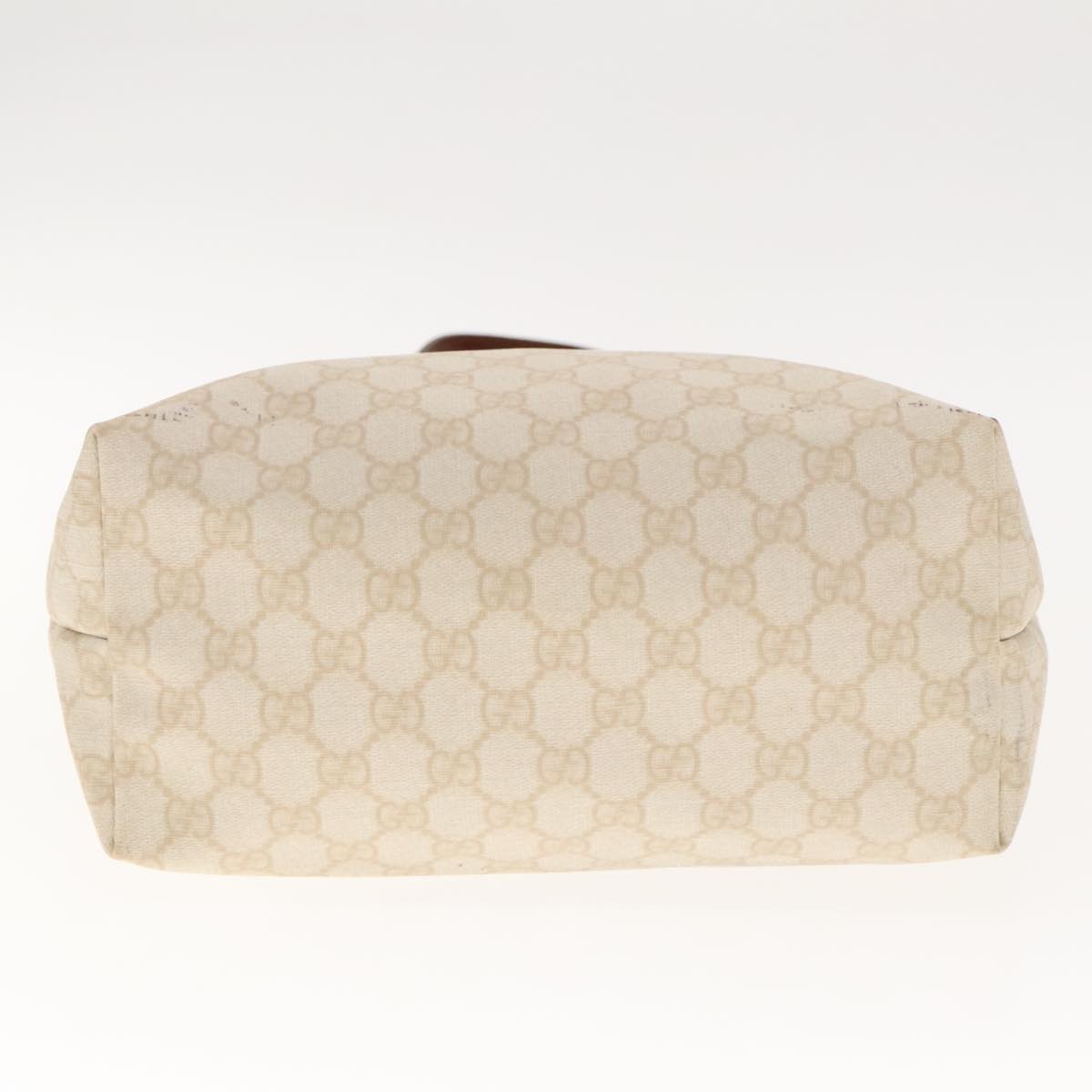 GUCCI GG Supreme Tote Bag Pvc Leather Gold White - 9