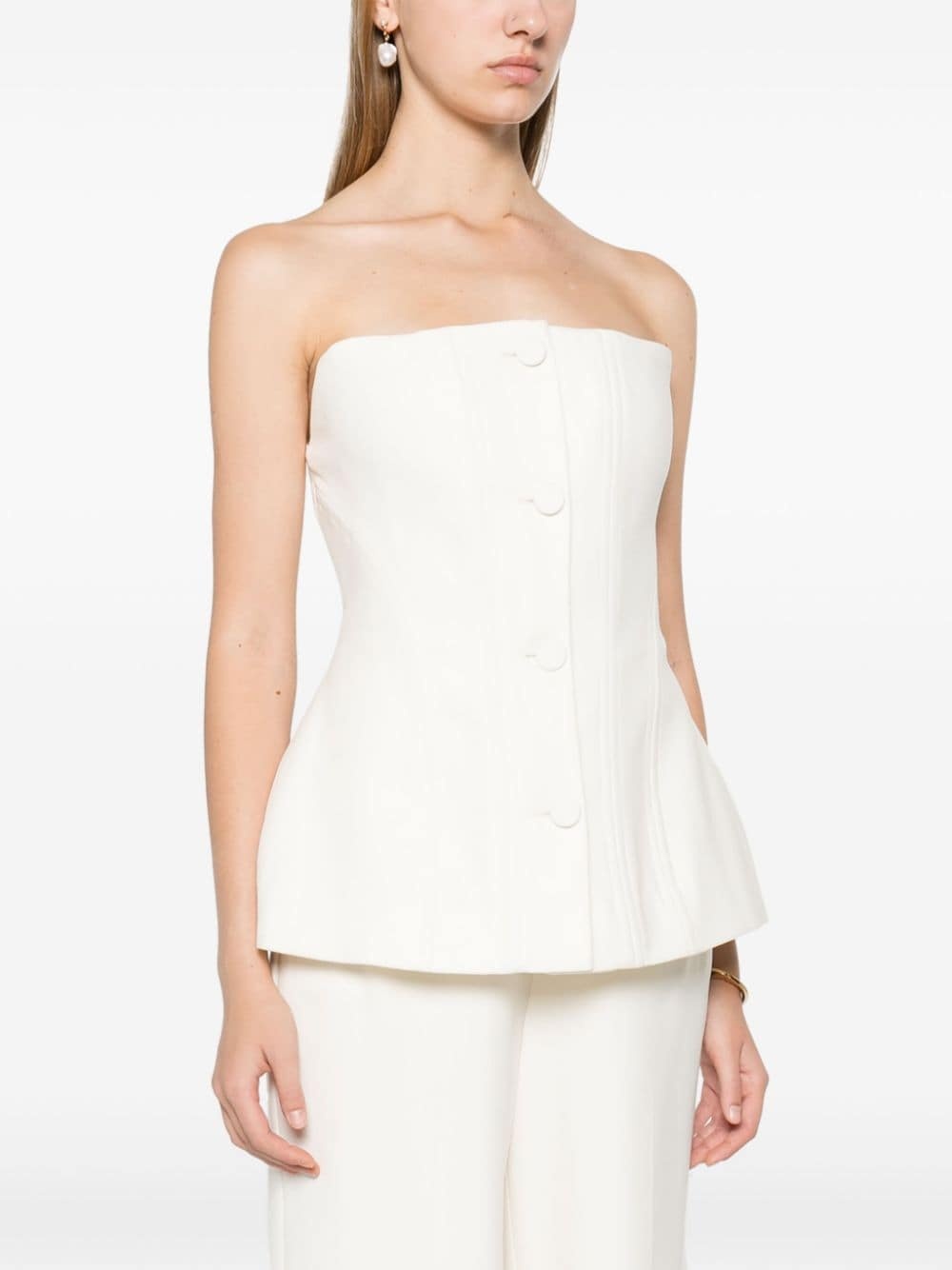 strapless tailored jumpsuit - 3
