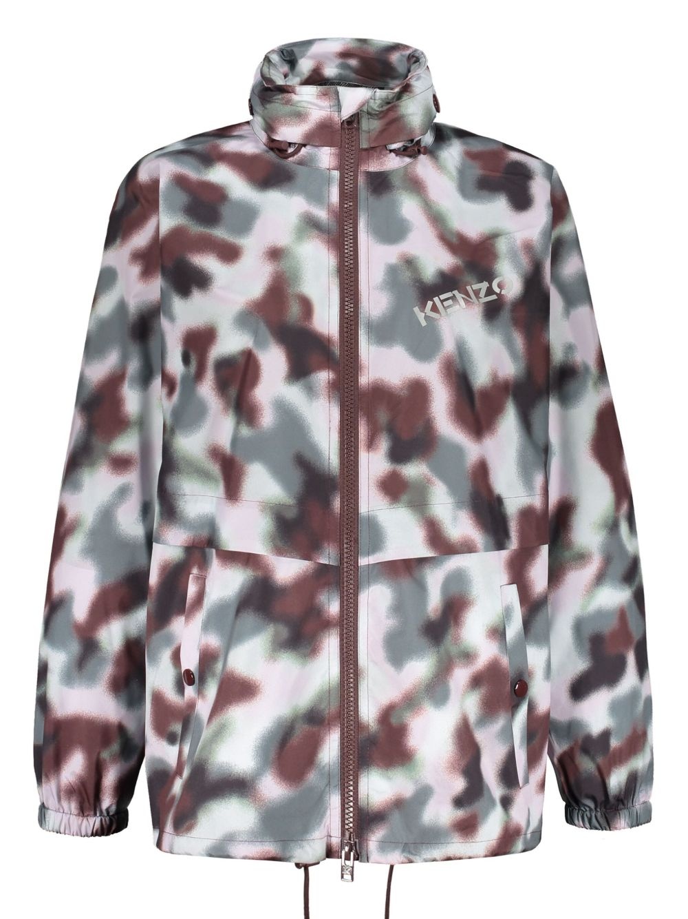 logo-print oversized jacket - 1