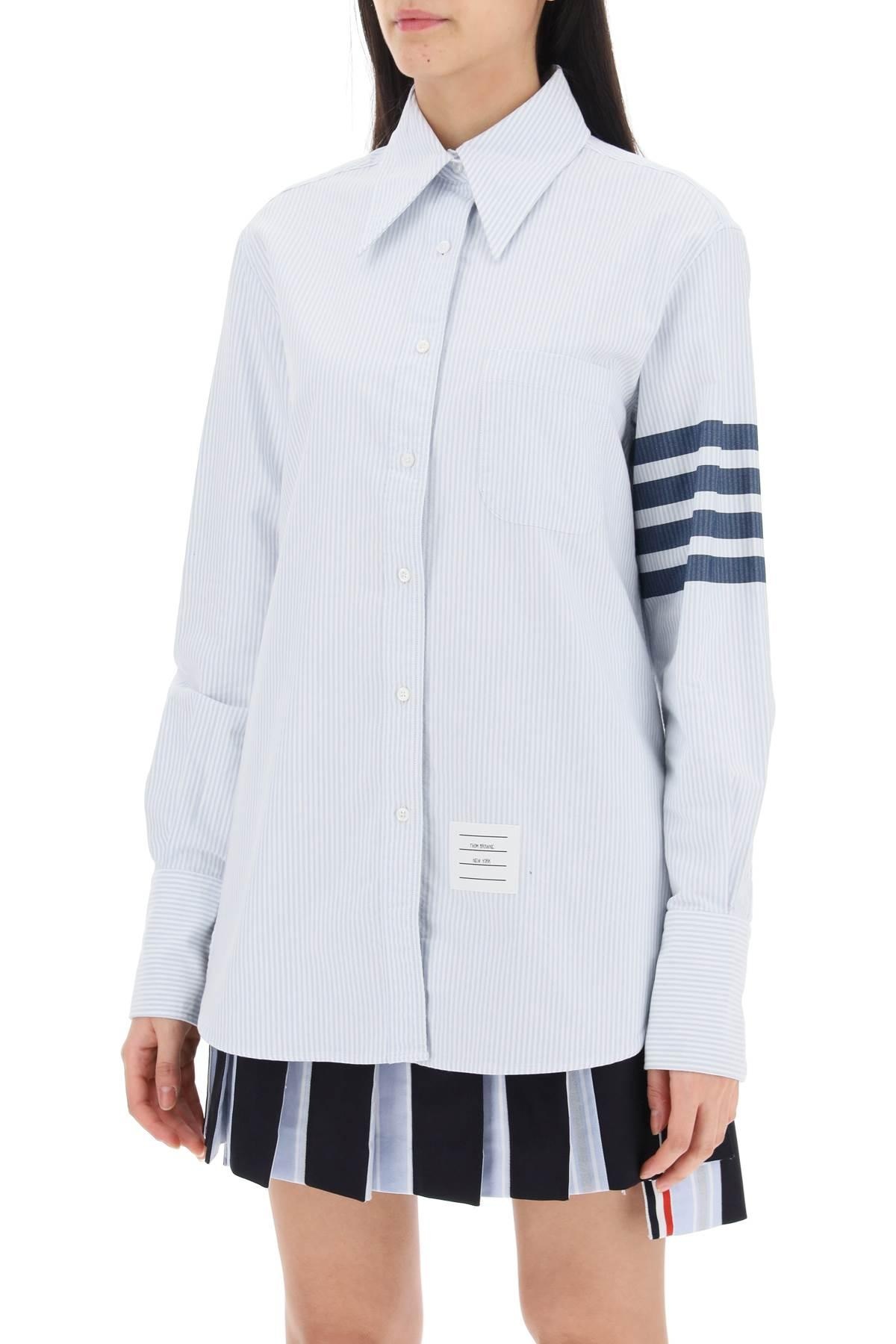 Striped oxford shirt with pointed collar - 5